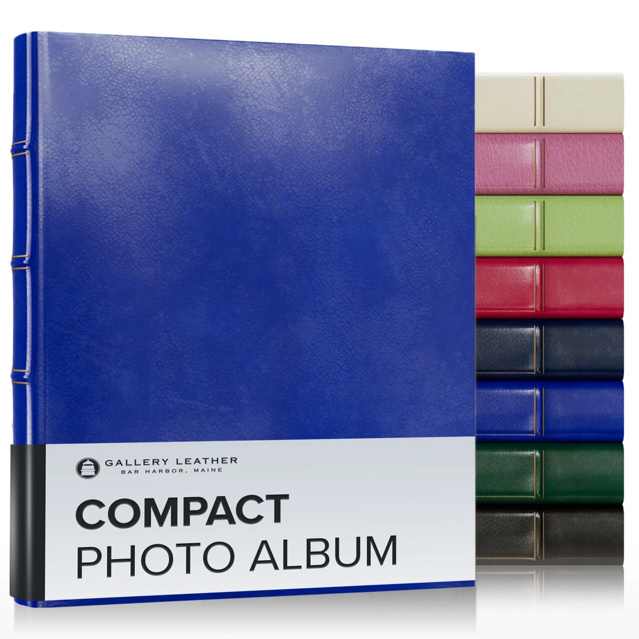 Gallery Leather Compact Photo Album 4x6-3 Ring Binder Photo Album, 60 Pages for 120 Photos, Fillable, Can Fit 4x6 Photos, Handcrafted